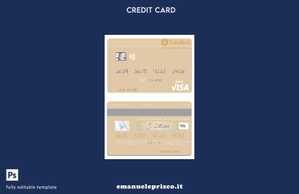 modello di carta di debito visto Mongolia TransBank della Mongolia in stile veri